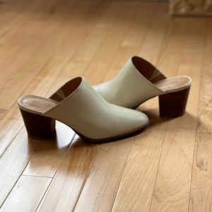 Madewell Harper white heel mule slides size 8 gently worn excellent condition